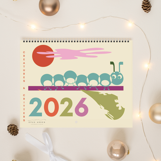 Creatures and Critters Colorful Monthly Wall Calendar 2026 (US & CA)