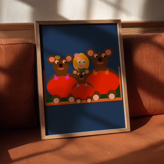 Goldilocks and the Three Bears Giclée Wall Art Print