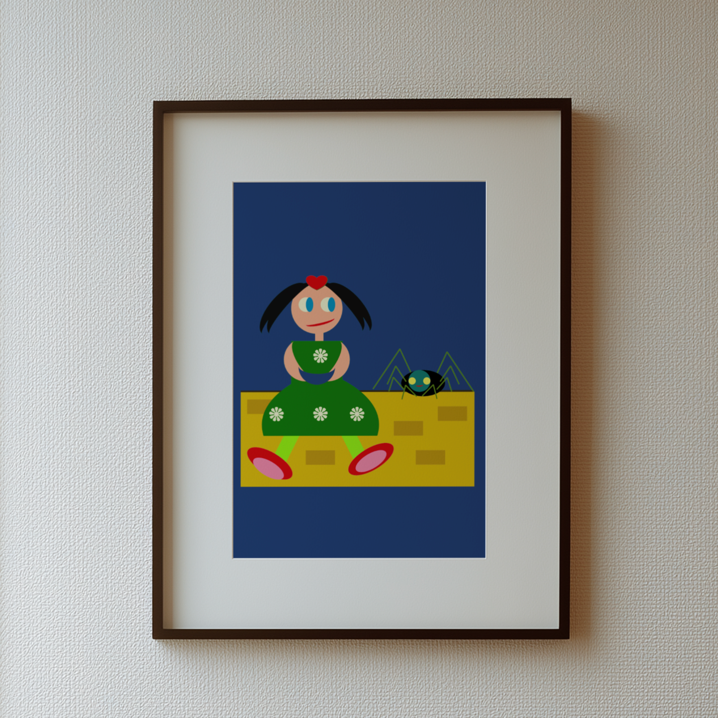 Confident Little Miss Muffet Giclée Wall Art Print