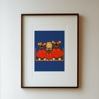 Goldilocks and the Three Bears Giclée Wall Art Print