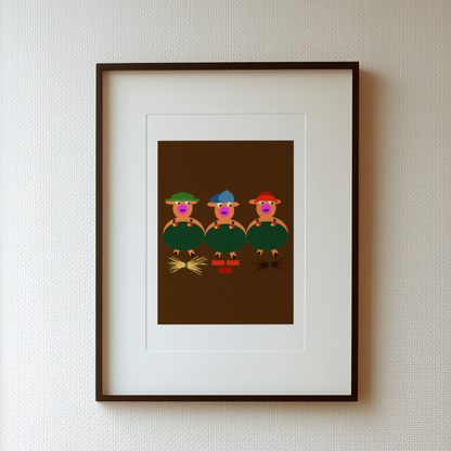 The Three Little Pigs Giclée Wall Art Print