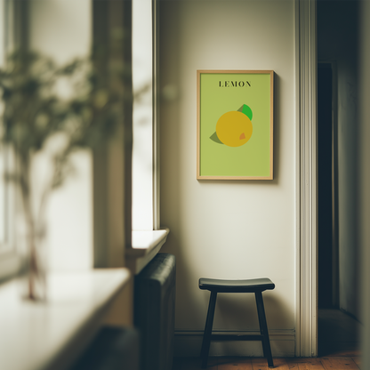 Mid-Century Modern Summer Fruits | Abstract Fruit Wall Art