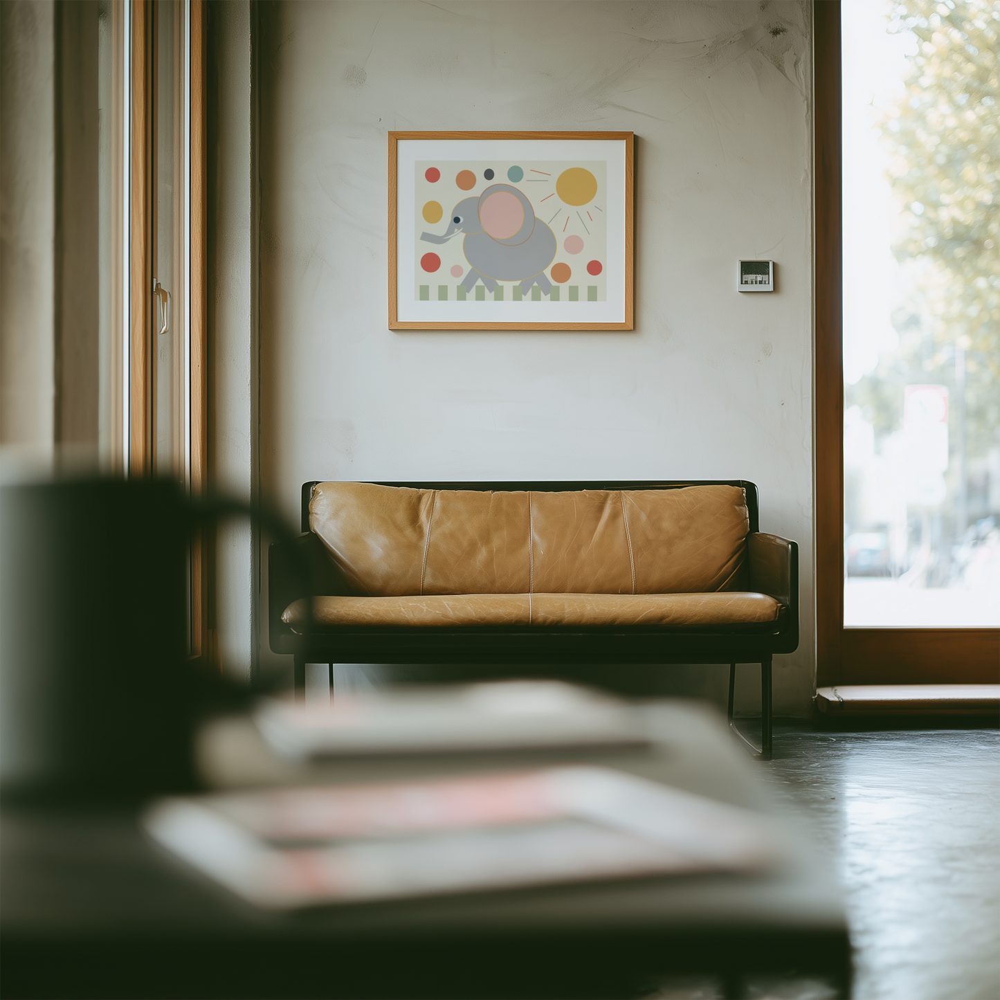 Bubbly Elephant Giclée Wall Art Print