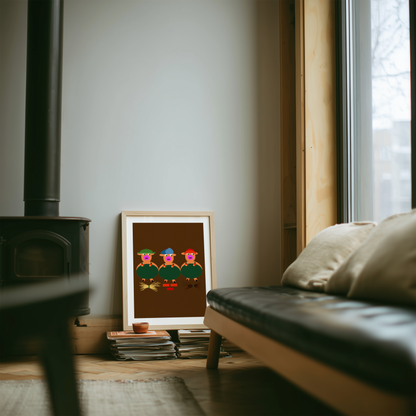 The Three Little Pigs Giclée Wall Art Print