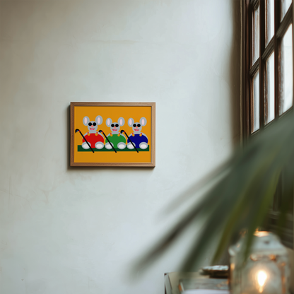 Three Blind Mice Giclée Wall Art Print