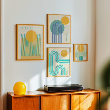 The Sun Traveler Art Series | Mid-Century Modern Wall Art