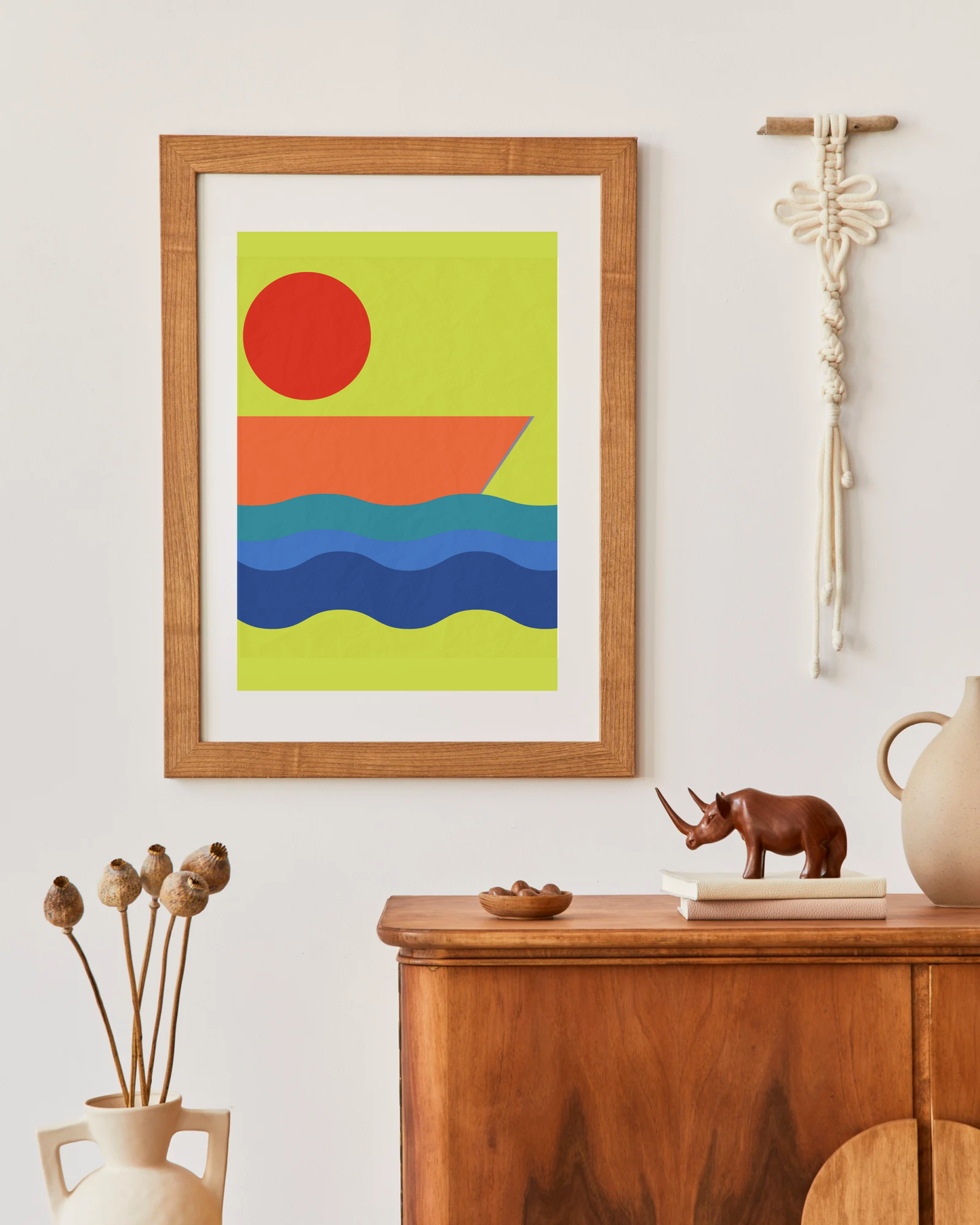 Mid-Century Modern Adventure Awaits | Abstract Geometric Wall Art