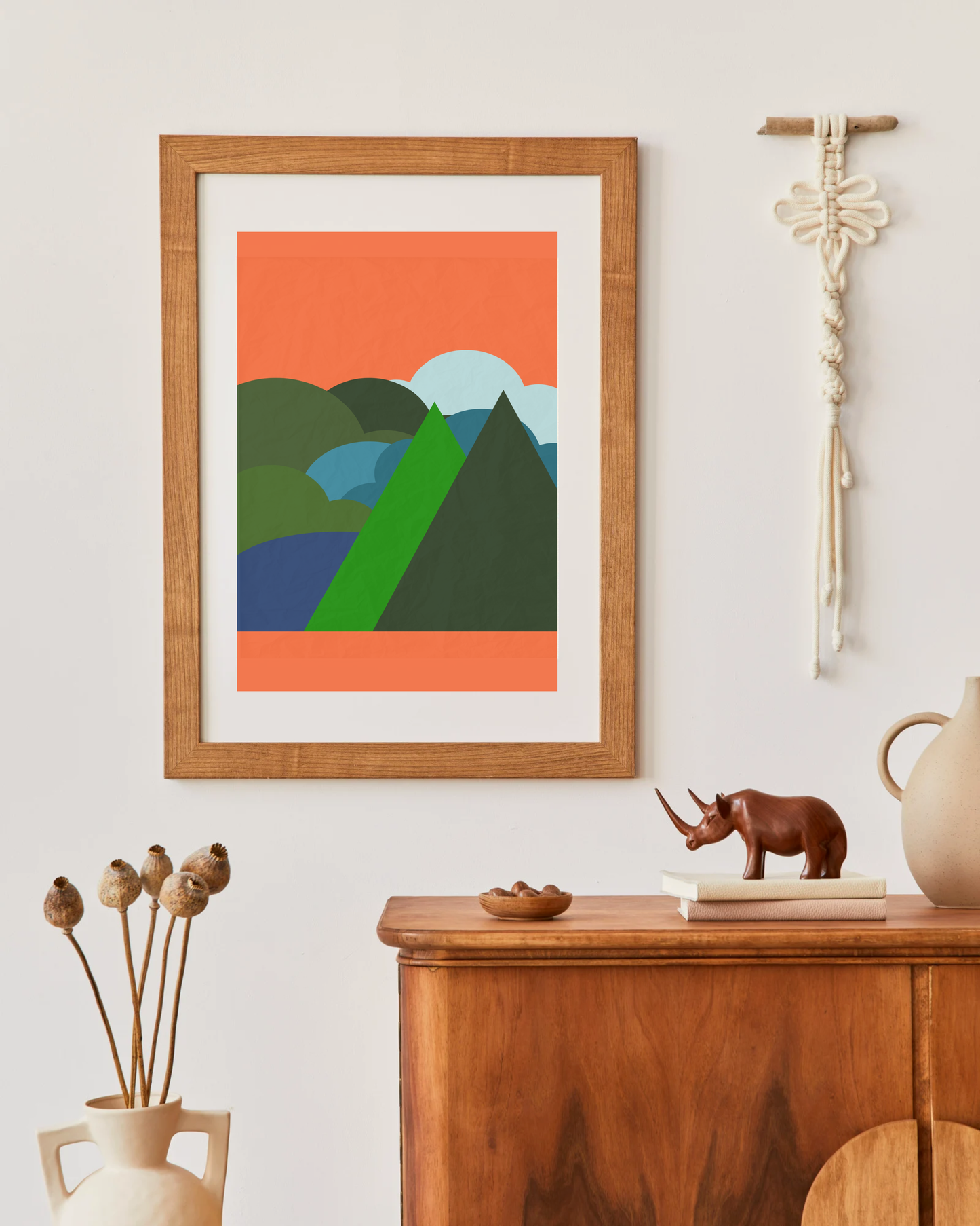 Mid-Century Modern Adventure Awaits | Abstract Geometric Wall Art