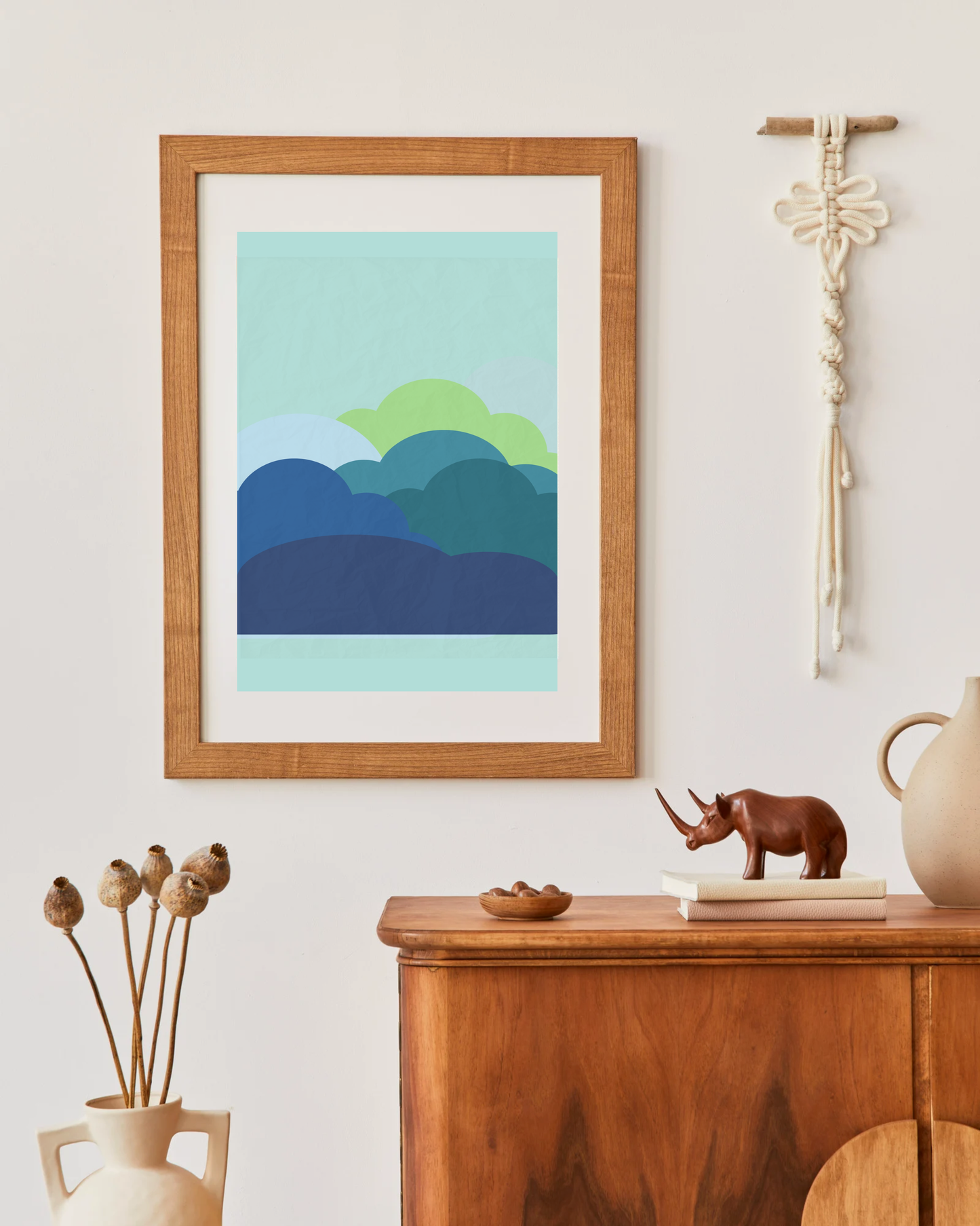 Mid-Century Modern Adventure Awaits | Abstract Geometric Wall Art