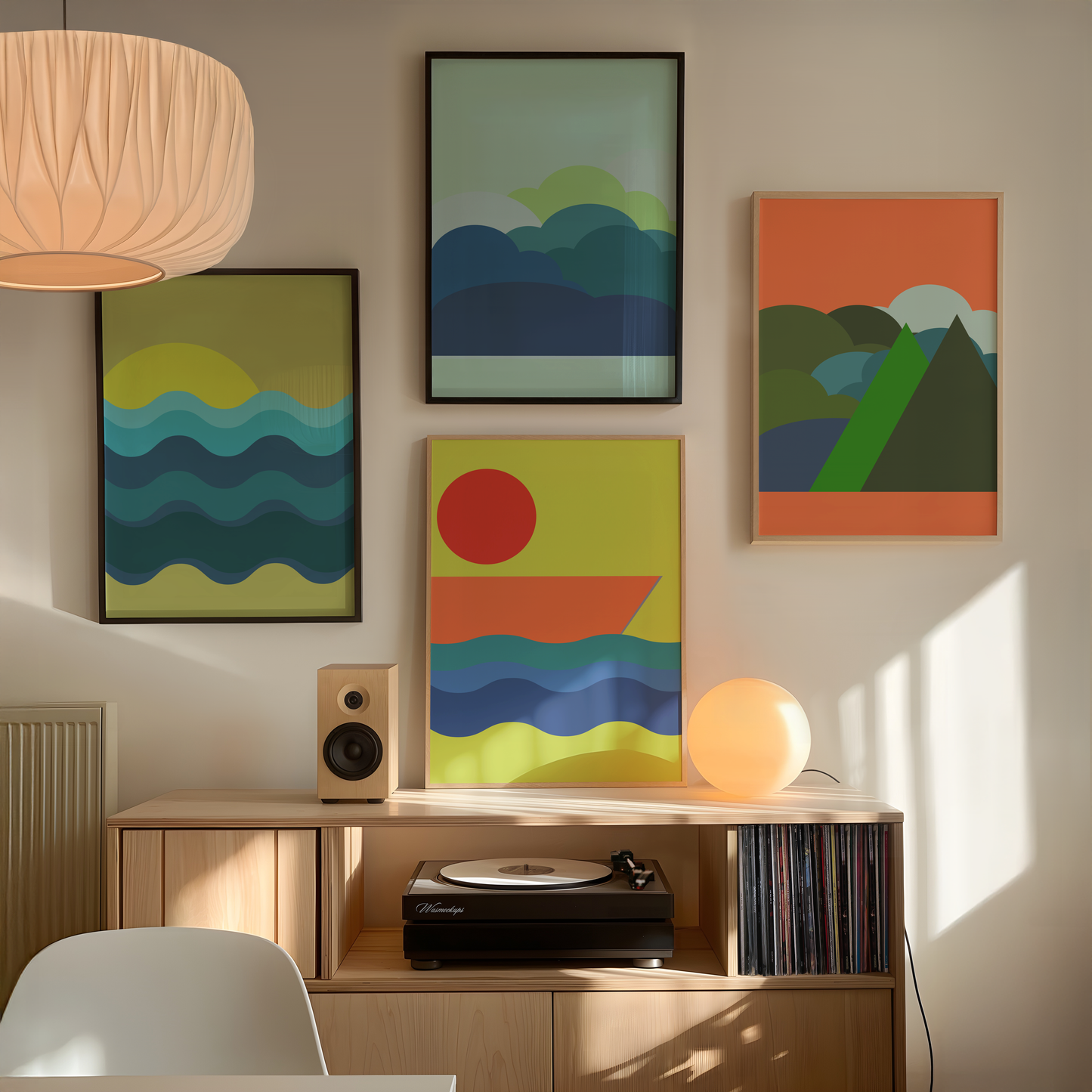 Mid-Century Modern Adventure Awaits | Abstract Geometric Wall Art