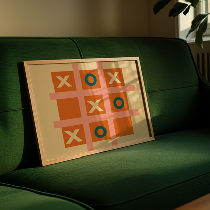 Xs and Os Tic Tac Toe Giclée Wall Art Print