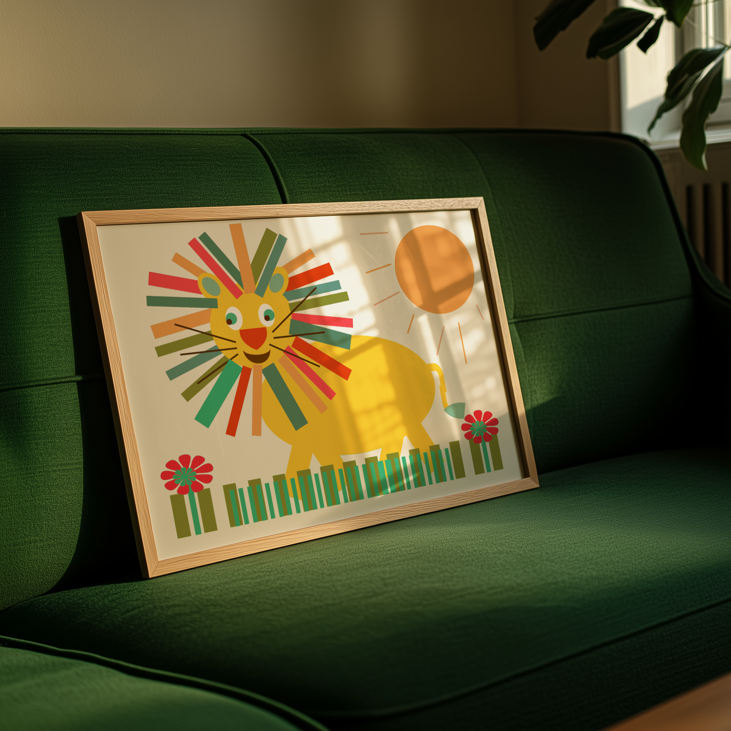 Vibrant Lion Giclée Wall Art Print