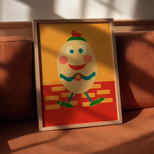 Cute Humpty Dumpty Giclée Wall Art Print