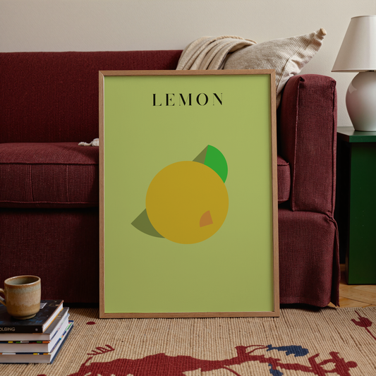 Mid-Century Modern Summer Fruits | Abstract Fruit Wall Art