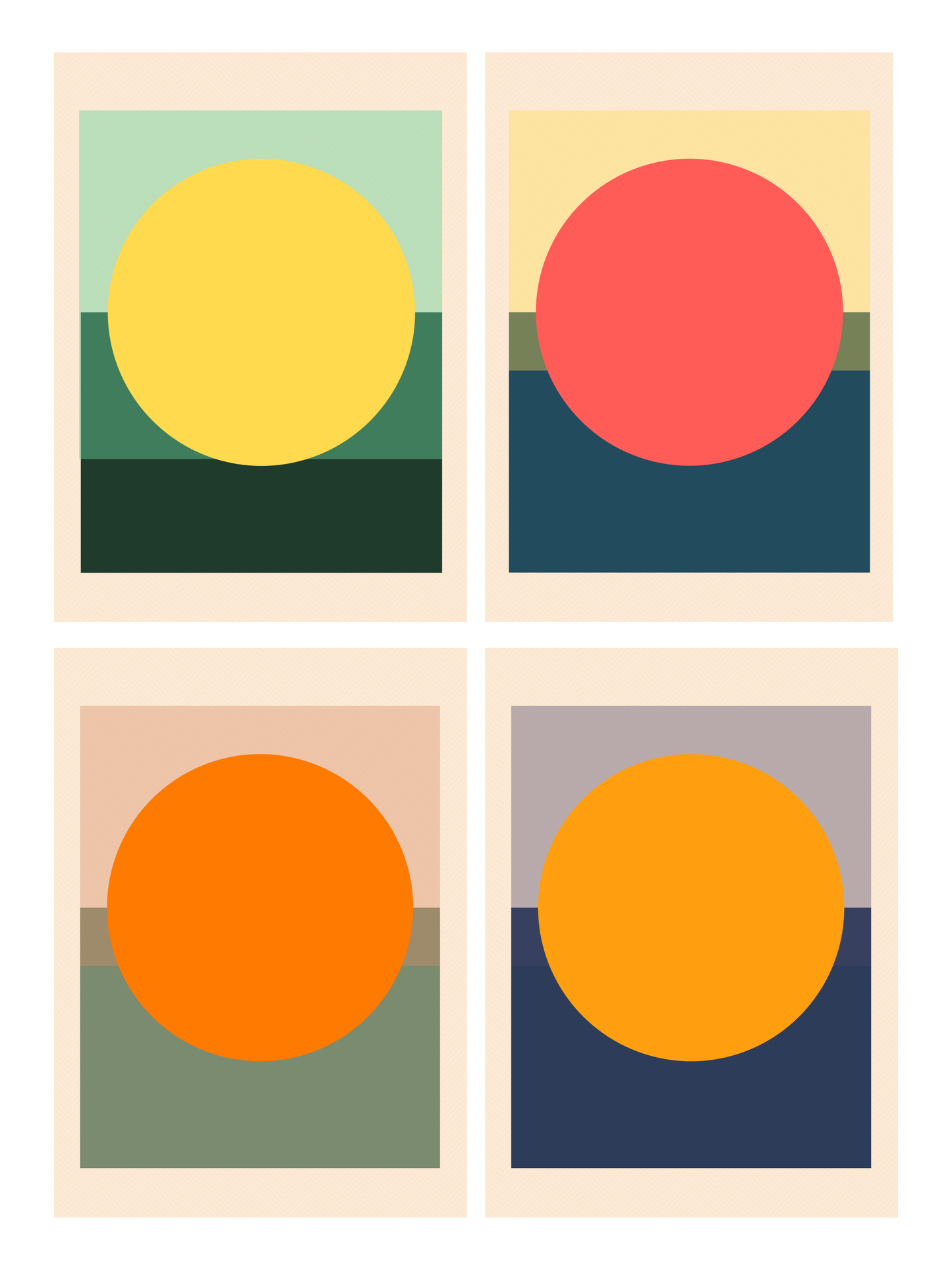 Geometric Sun | Bauhaus Horizon Study
