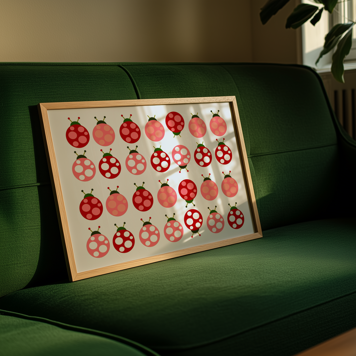 Bright and Cheery Ladybugs Giclée Wall Art Print